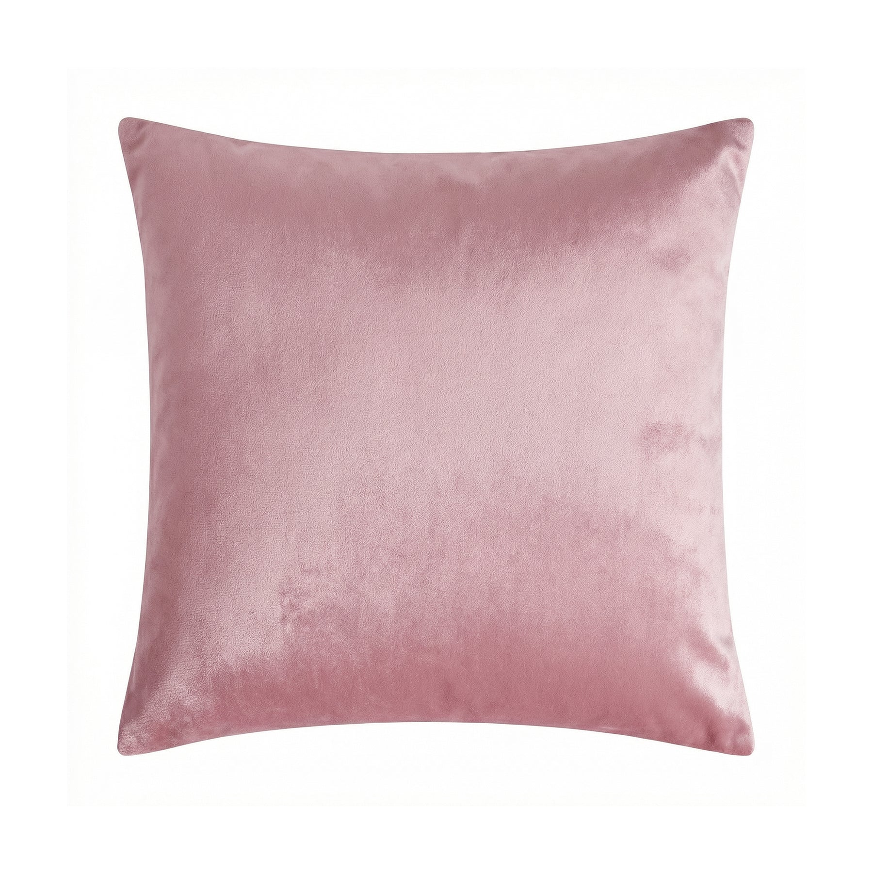 Deconovo Housse de coussin en velours néerlandais, coloris rose, 45 x 45 cm, 1 pièce