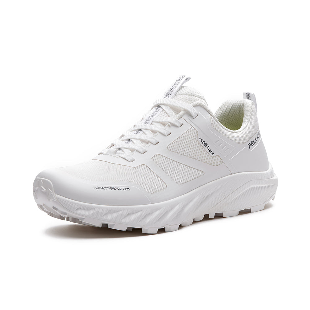 PELLIOT Chaussures de course unisexes légères amortissantes – Épurées et respirantes, Blanc (EU 38)