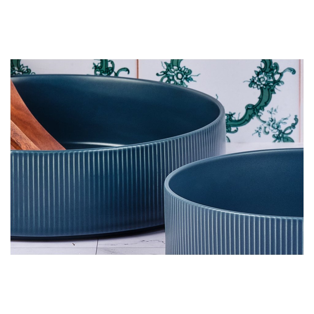 Björn Lot de 2 saladiers SCANDI Ø 21,5 cm et Ø 27,5 cm - Bleu marine