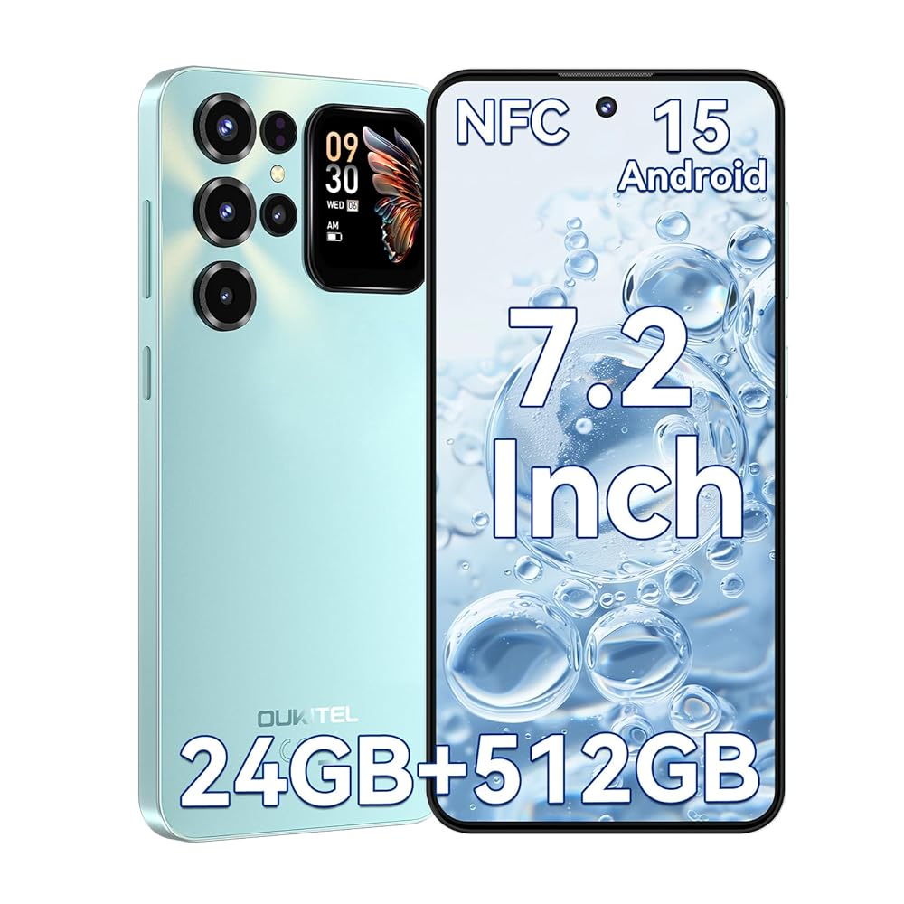 OUKITEL C68 Plus (8+512) 7,2 pouces Smartphone Batterie 6000 mAh Corps ultra-fin 9,5 mm Bleu Double SIM