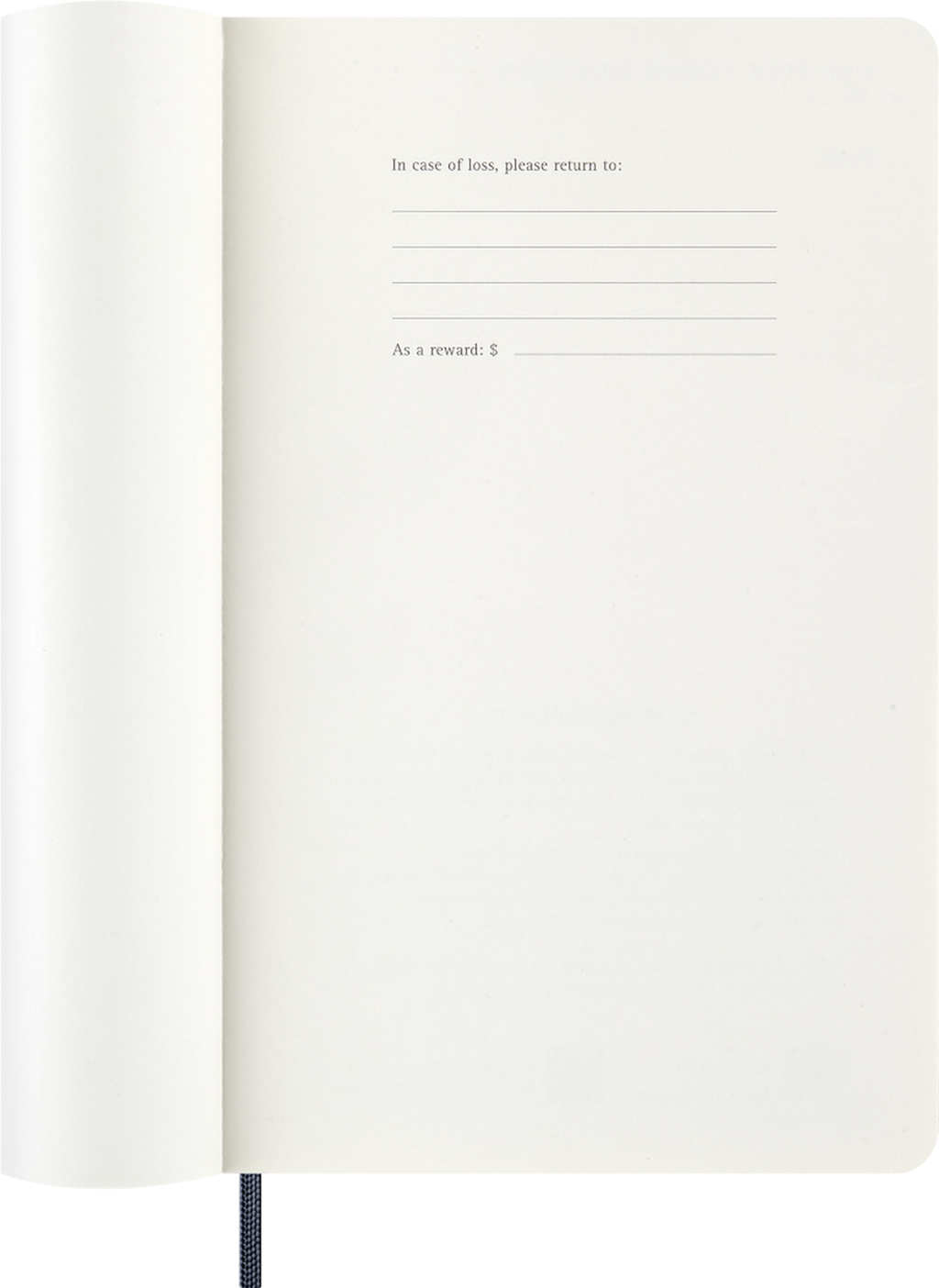 MOLESKINE agenda 12 mois journalier grand format souple bleu