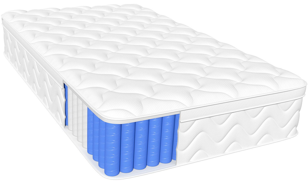 GTIMEX Matelas à ressorts ensachés 7 zones, ergonomique, H3, respirant, hauteur 28 cm, 9 couches de confort, charge maximale 150 kg, soutien orthopédique