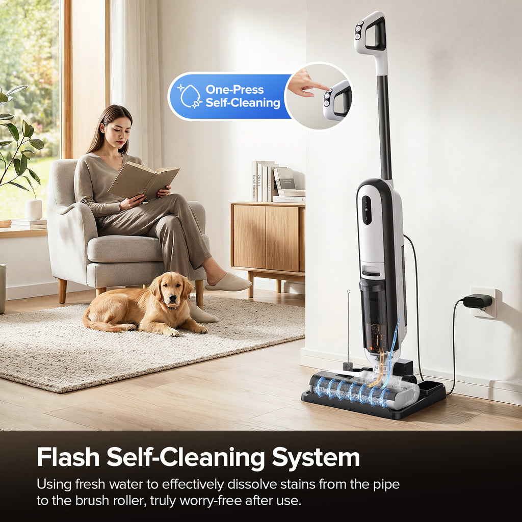 Lubluelu 16000 Pa T6 Aspirateur eau et poussière autonettoyant