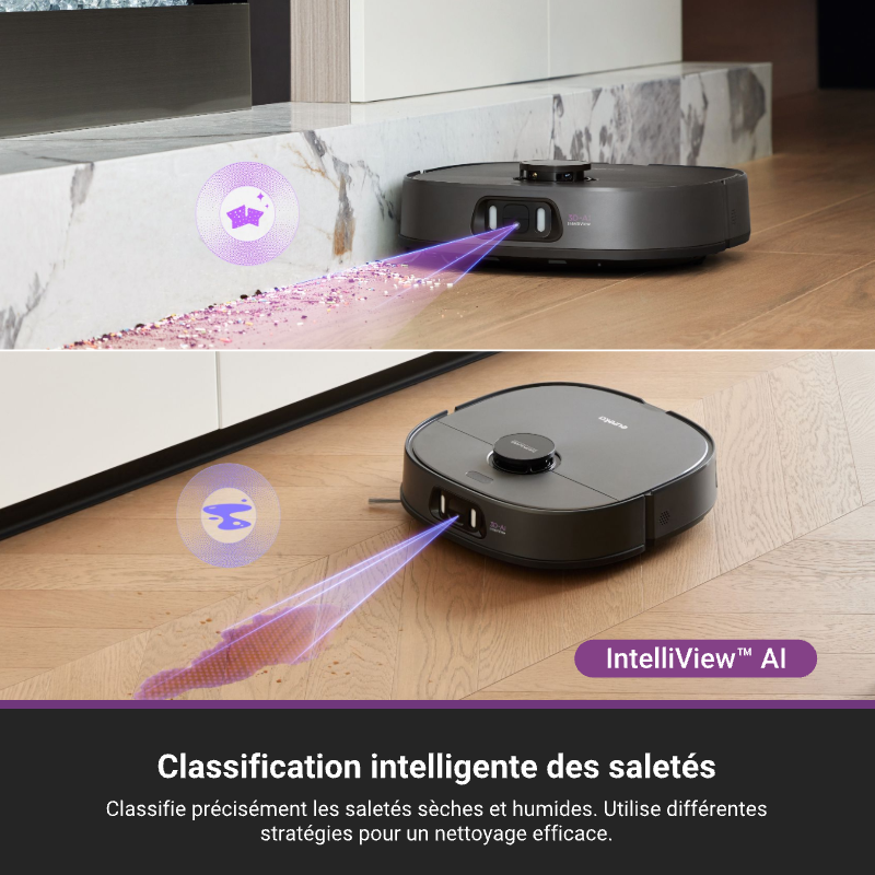 Eureka J15 Pro Ultra Aspirateur robot avec fonction d’essuyage, 16 200 Pa, Technologie anti-enchevêtrement, Détection des liquides et relevage de brosse, Nettoyage à l’eau chaude 75 °C, Autonettoyage