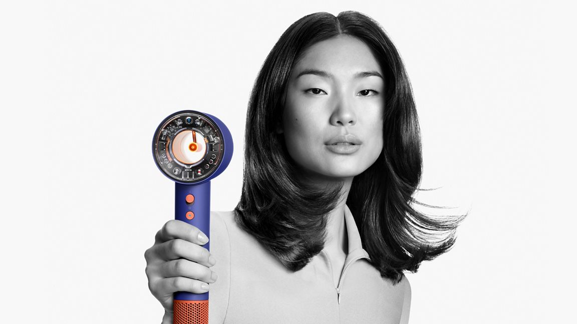 Dyson Supersonic Nural HD16 Sèche-cheveux professionnel ionique, 1600 W, 4 réglages de chaleur, 3 réglages de vitesse, avec accessoires, Bleu Periwinkle/Bleu Topaze, Prise UK
