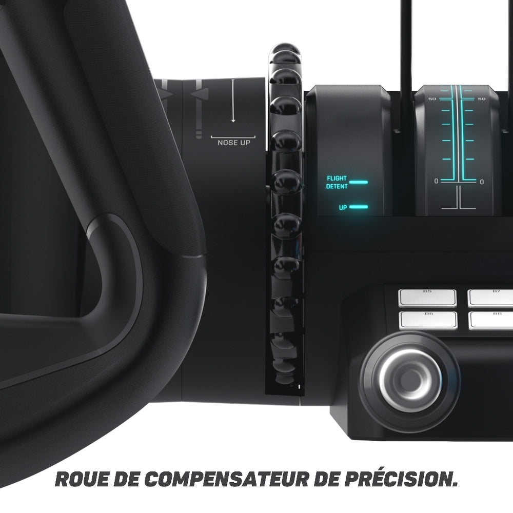 Turtle Beach VelocityOne Flight Système de contrôle universel Filaire - Rotation manche 180° & Manette des gaz modulaire & Affichage de gestion de vol - Xbox Series X|S, Windows 10/11 - Noir