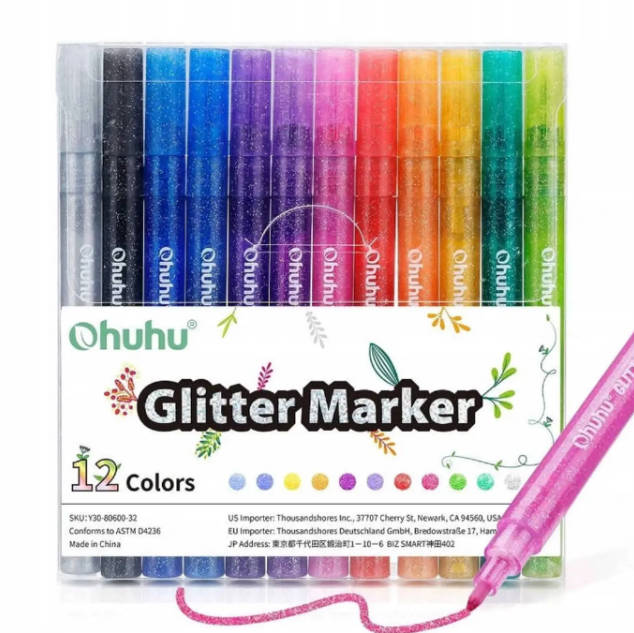 Ohuhu Leahi Stylos à encre gel colorée - Lot de 12 stylos à encre blanche opaque pointe extra fine pour surlignage, Art sur papier noir, Dessin, Croquis, Création d’albums, Illustration