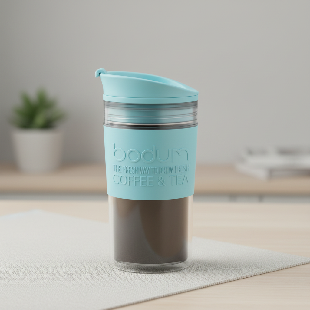 Bodum Gobelet de voyage 350 ml - Bleu bébé - Système à double paroi