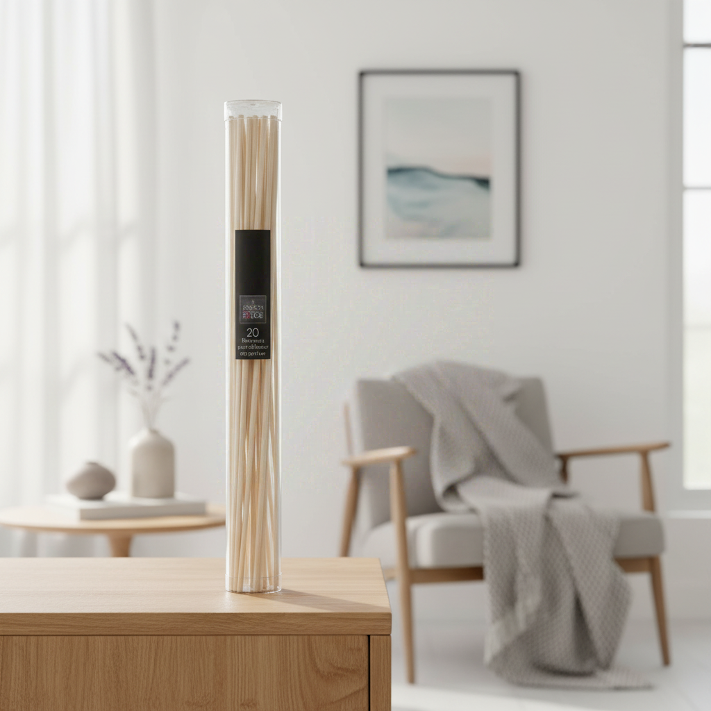 Atmosphera Lot de 20 bâtonnets pour diffuseur Hauteur 25 cm Rotin naturel