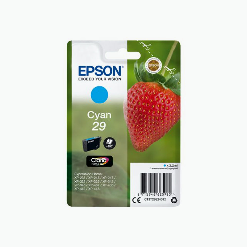 Epson Fraise pack individuel cyan 29 encre Claria Home