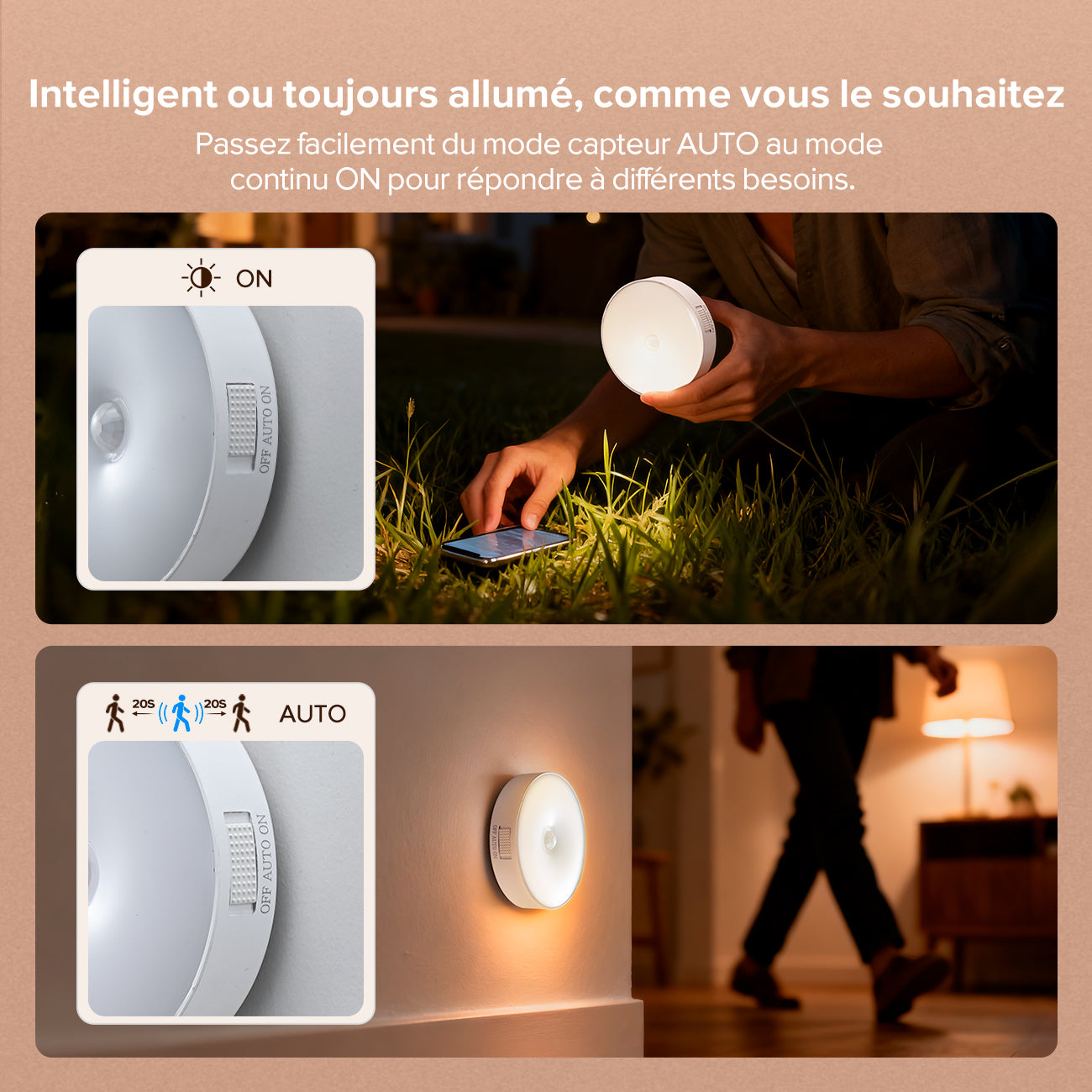 VIVREAL Veilleuses NL-03 en ABS et PC, lot de 3, offre annuelle, meilleurs choix cadeaux