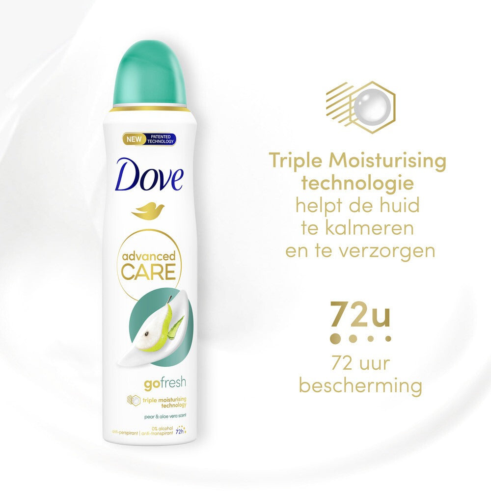 Dove Advanced Care Go Fresh Poire & Aloe Vera Spray déodorant anti-transpirant - 150 ml