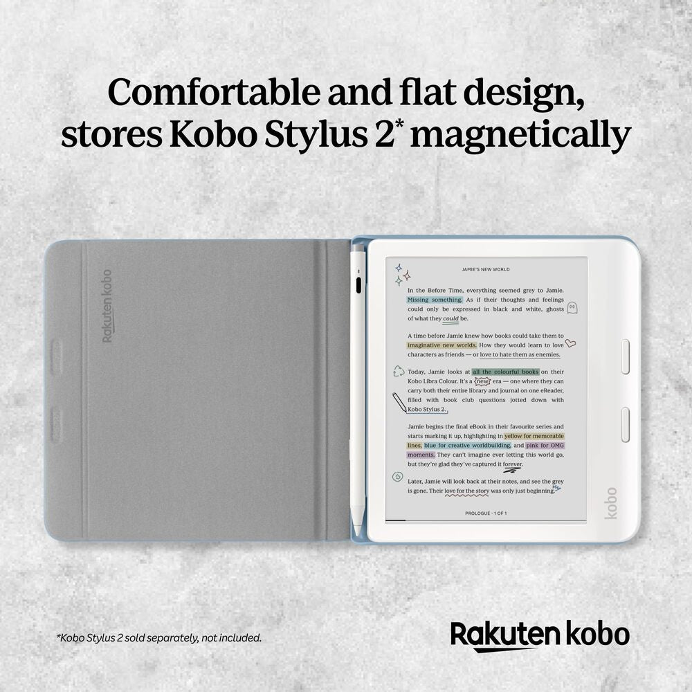 Kobo Étui porte-Stylet pour Kobo Libra Colour - Bleu nuit
