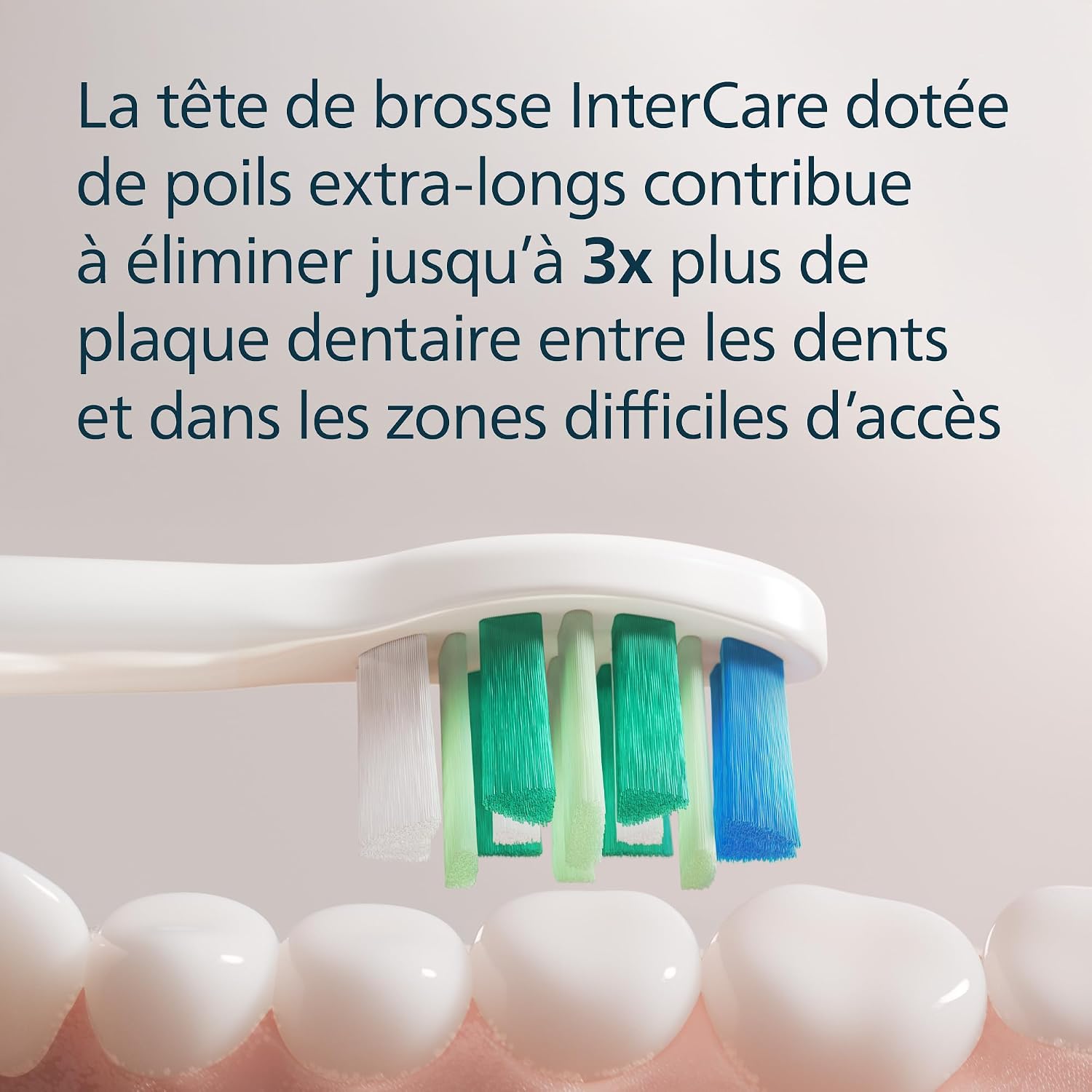 Philips Sonicare InterCare HX9004/87 - Lot de 4 Têtes de Brosse à Dents Électrique - Nettoyage Interdentaire - Blanc