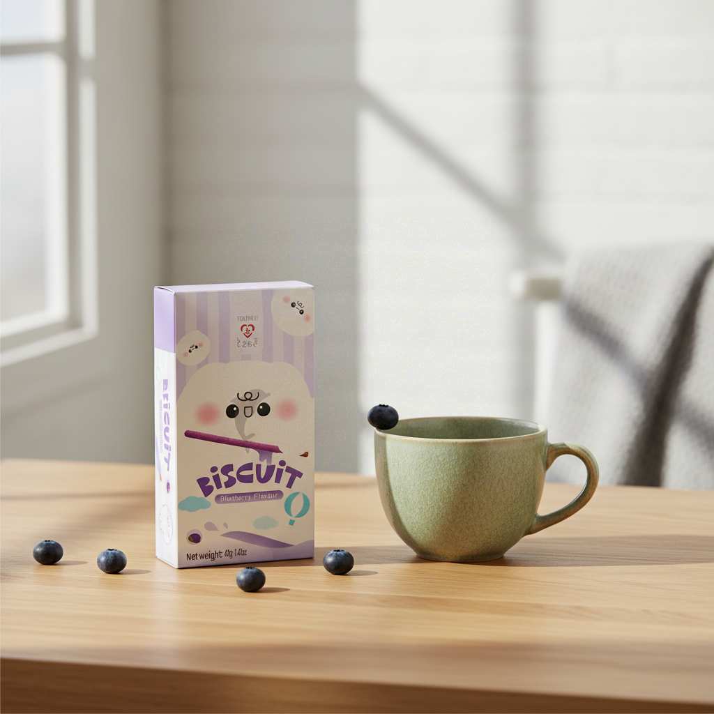 Tokimeki Bâtonnets de biscuits saveur myrtille - 40 g