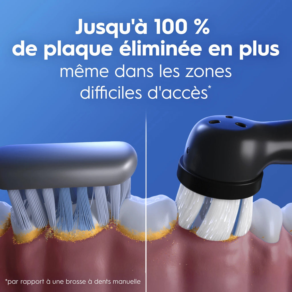 Oral-B iO2 Brosse à dents électrique bleue + têtes de brosse iO Gentle Care x6 | Pack complet de 2 ans