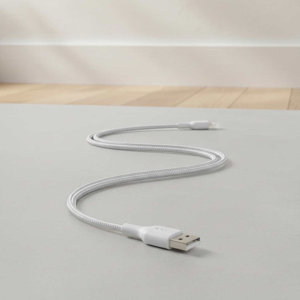 BELKIN Câble Lightning tressé USB-A 2 m - Blanc