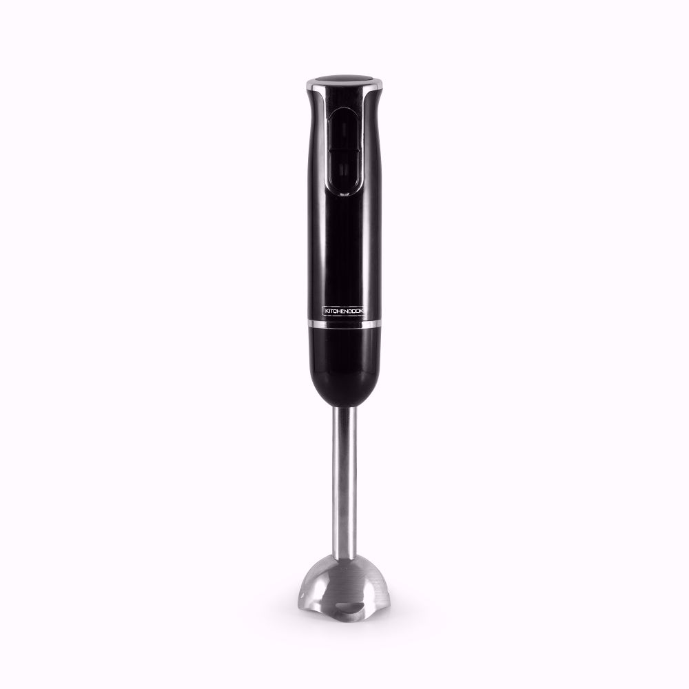 KitchenCook Mixeur plongeant Hand X noir avec pied en acier inoxydable