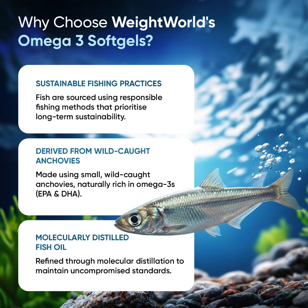 WEIGHTWORLD Huile de Poisson Oméga-3 1000mg, 400 Capsules Molles