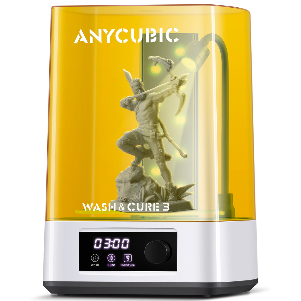 ANYCUBICWash & Cure 3 Station de post-traitement résine 2-en-1 avec lavage puissant et durcissement UV, capacité de nettoyage 165 × 100 × 180 mm