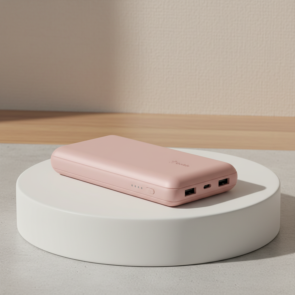 Belkin BOOST CHARGE™ Batterie externe 20 000 mAh avec ports USB-A et USB-C, 15 W - Or rose