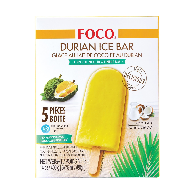 FOCO Bâtonnet de glace au durian 5 x 80 g