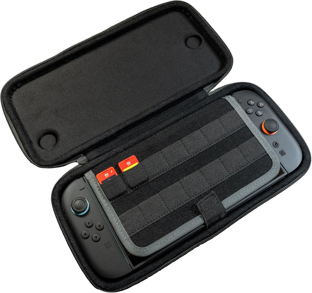 Turtle Beach Étui de transport fin Playtrek pour Switch 2 - Sous licence officielle Nintendo - Noir charbon