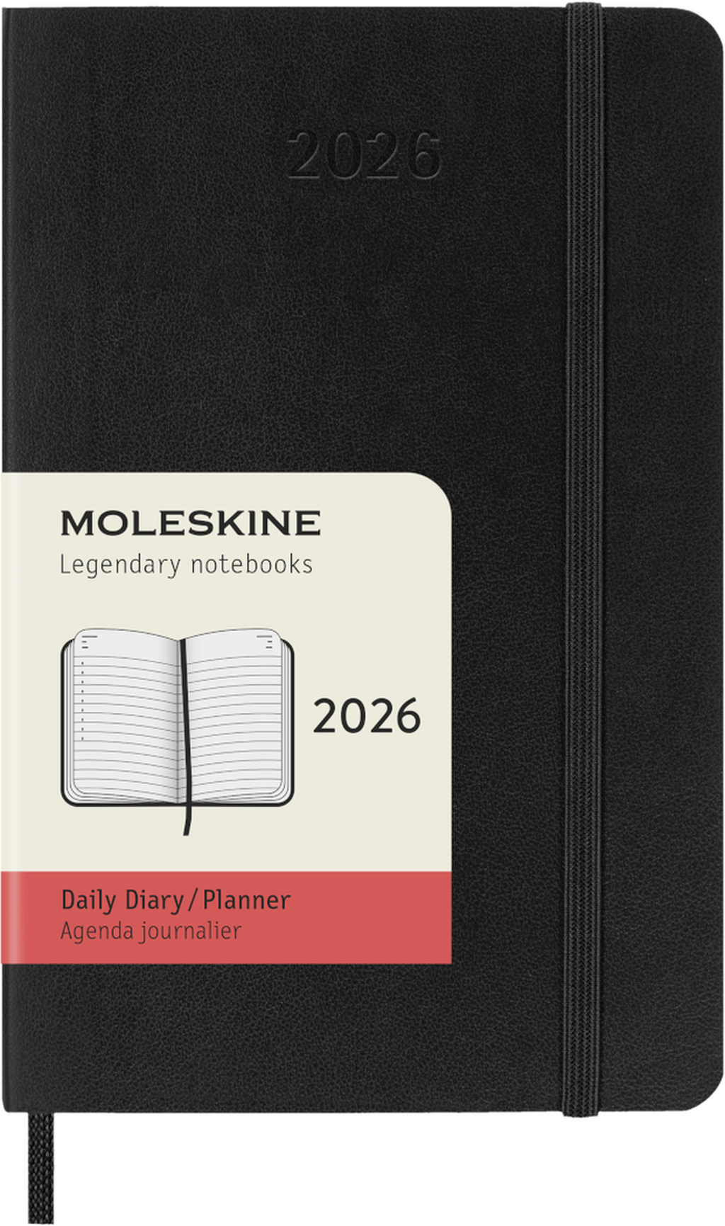 MOLESKINE Agenda Journalier 12 Mois Souple Grand Format Noir