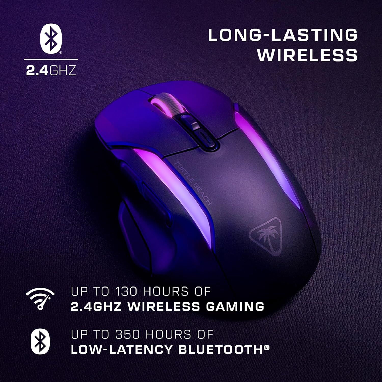 TURTLE BEACH Souris Gaming Sans Fil Kone II Air 2.4GHz & Bluetooth - 26000 DPI, 21 Boutons - Noir