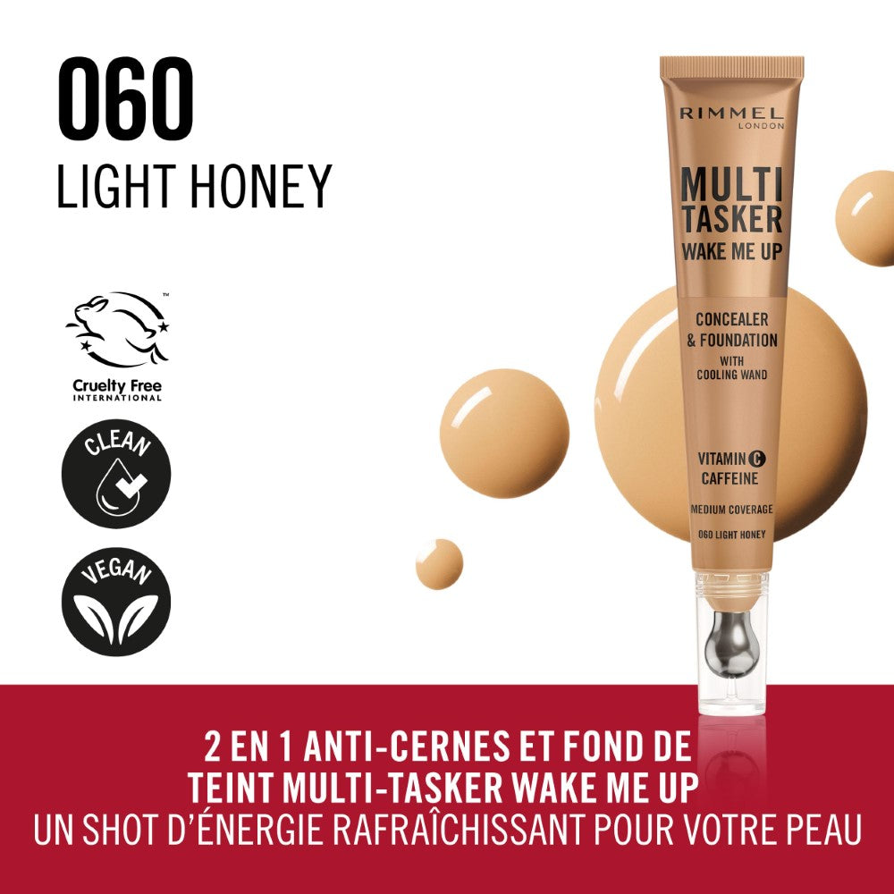 Rimmel Anti-cernes Réveille-moi 060 Miel clair, effet illuminateur, 20 ml