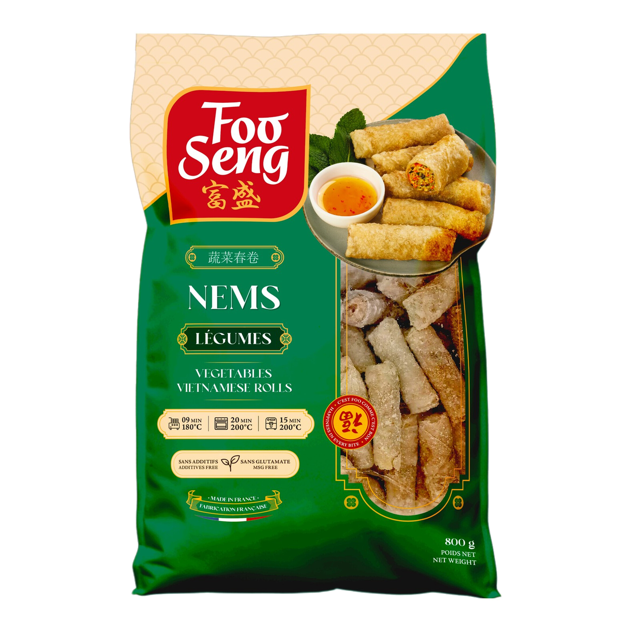 FOO SENG Nems aux légumes - 800 g