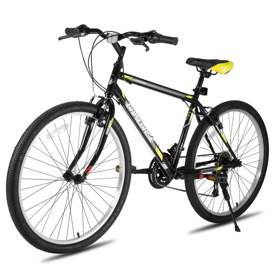 BAMCBASE Sprague, VTT sportif adulte 21 vitesses pour hommes et femmes, cadre en acier haute résistance, noir, 24 po