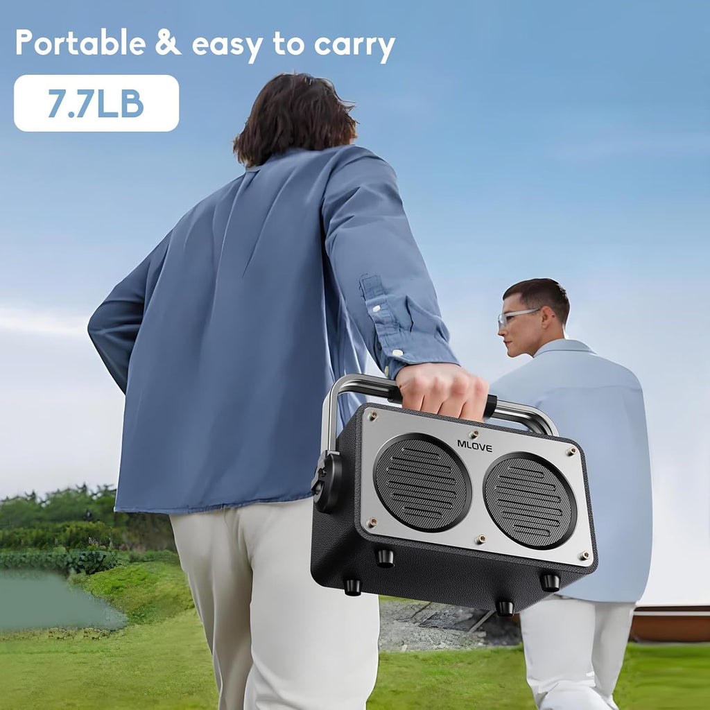 mlove Rangers S1 Machine de karaoké pour adultes avec microphone sans fil, Bluetooth 5.4, enceinte PA portable 200 W, fonction d'enregistrement, égaliseur et effets sonores