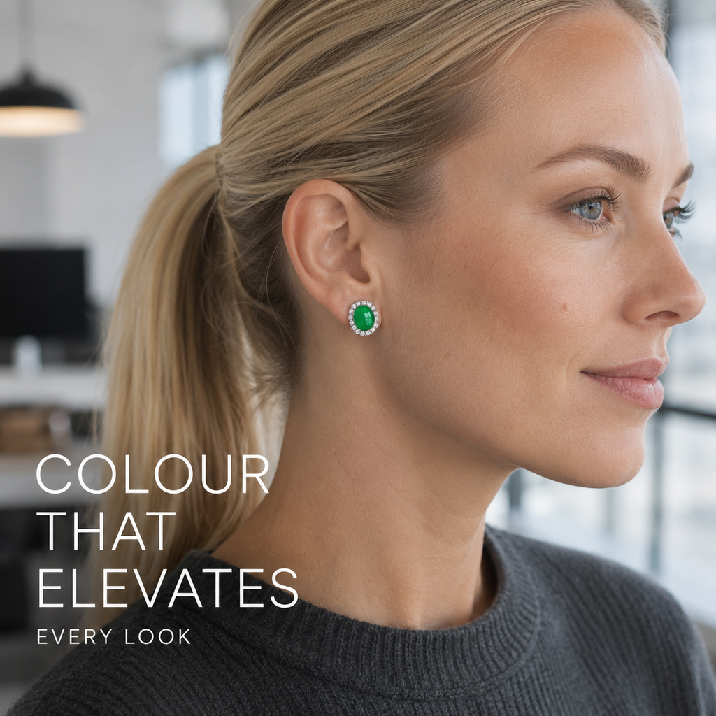 VoxorAI Boucles d'oreilles puces en calcédoine naturelle verte, Boucles d'oreilles, Boucles d'oreilles, Boucles d'oreilles, Boucles d'oreilles Toutes saisons