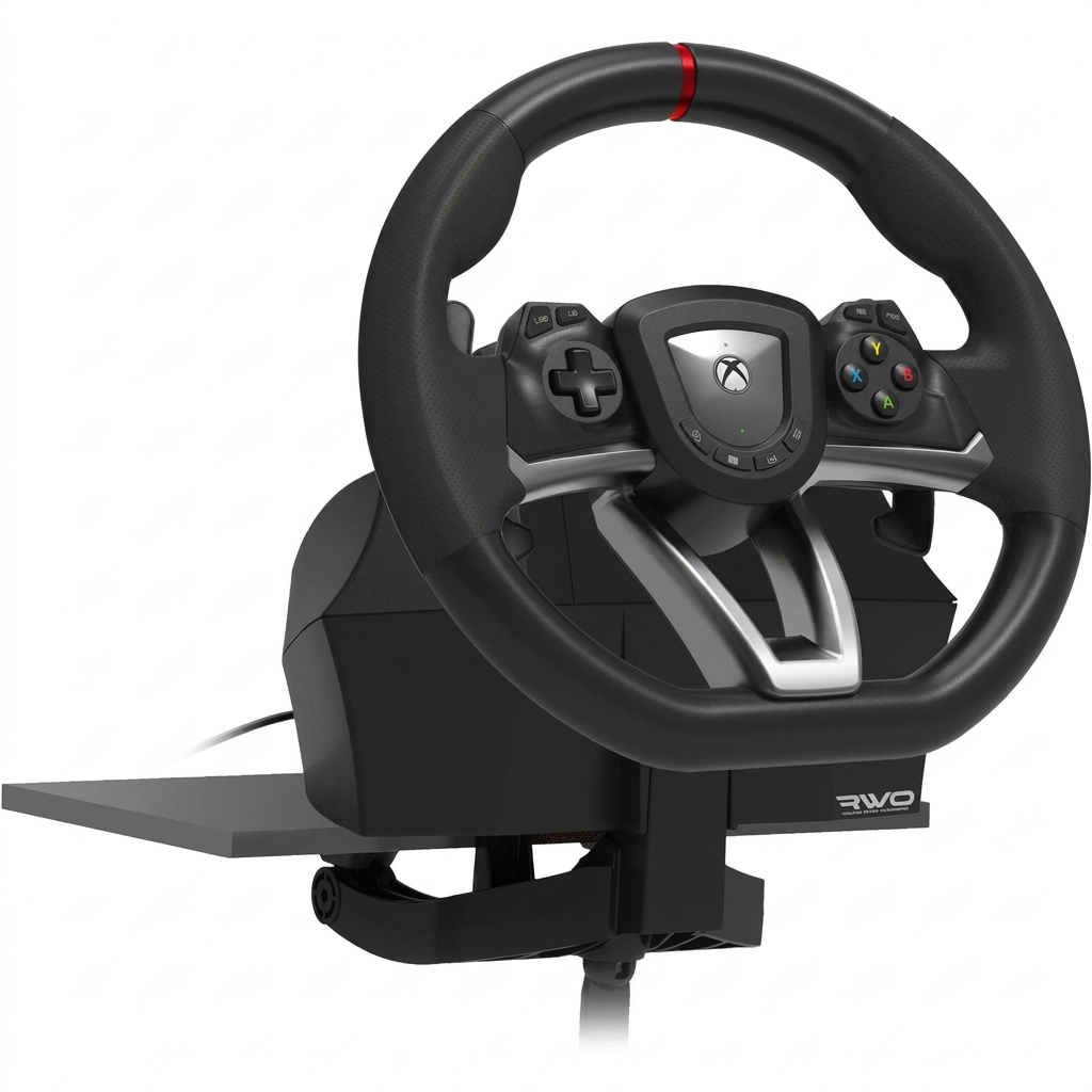 Hori Overdrive Volant de Course PC/Xbox Series X|S/Xbox One Sous Licence Officielle Avec Pédales Direction à 270 Degrés Noir