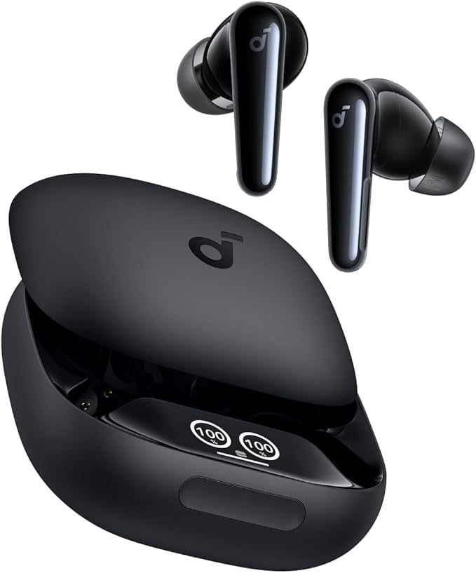 Soundcore Liberty 4 Pro, écouteurs sans fil à réduction de bruit adaptative avec 7 capteurs, charge 2x plus rapide, son Hi-Fi studio, appels clairs grâce à 6 micros et IA