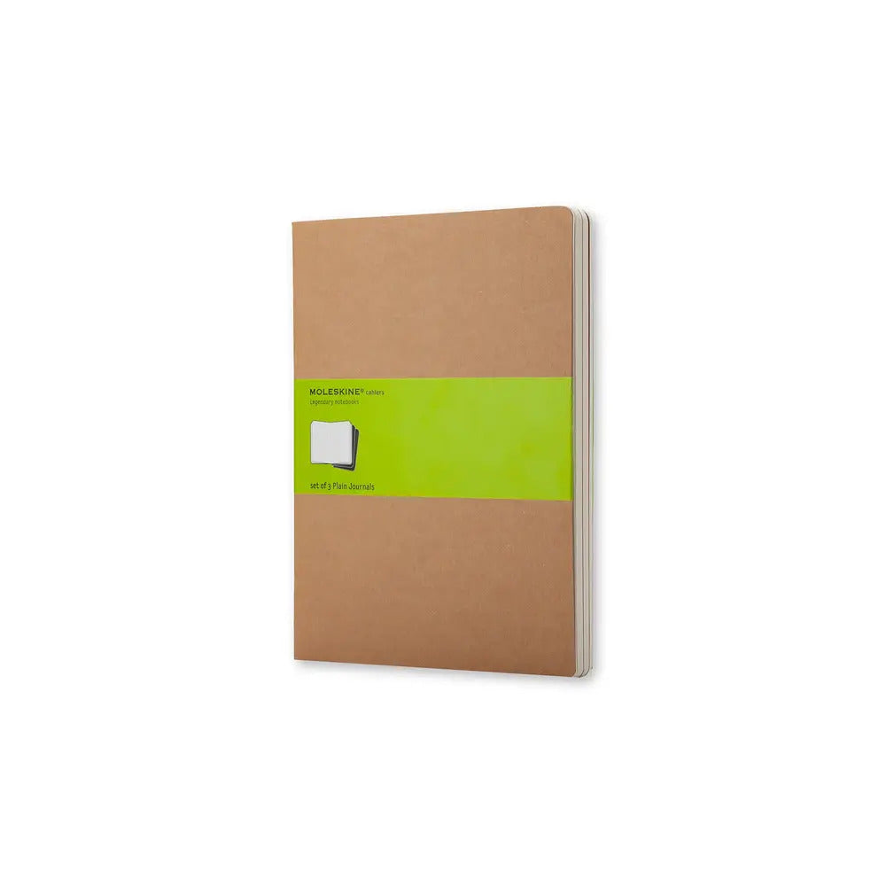 MOLESKINE Set de 3 cahiers vierges grand format - Marron kraft