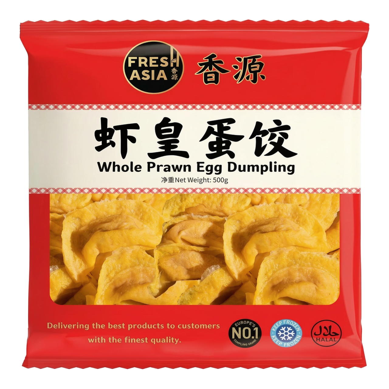 Raviolis FRESHASIA aux Crevettes Entières et Œuf 500g