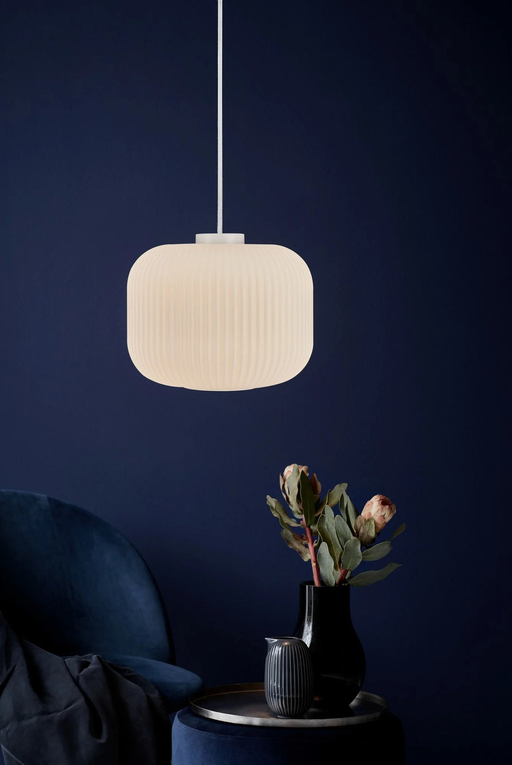 Suspension MILFORD 30 verre opale IP20 E27 - Nordlux, Intérieur