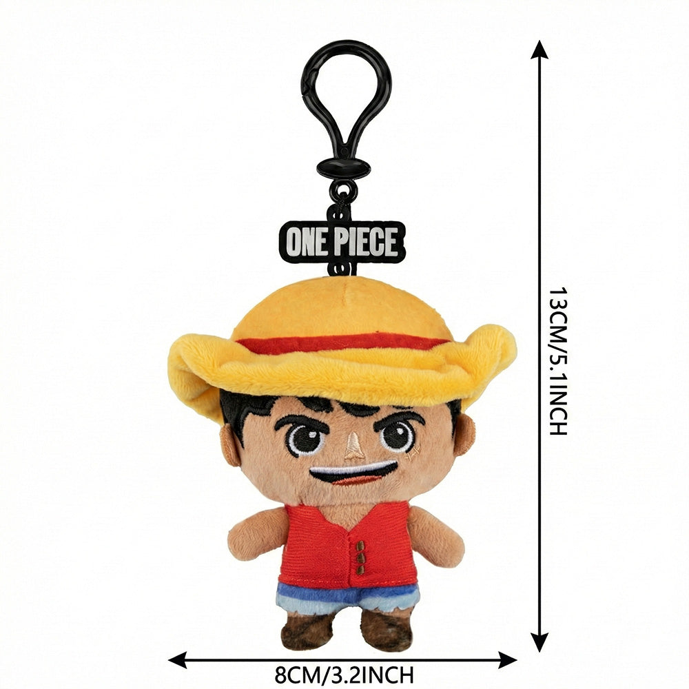 Netflix One Piece Porte-clés en peluche Luffy Taille unique 1 pc Collection de marchandises authentiques Cadeau pour les fans