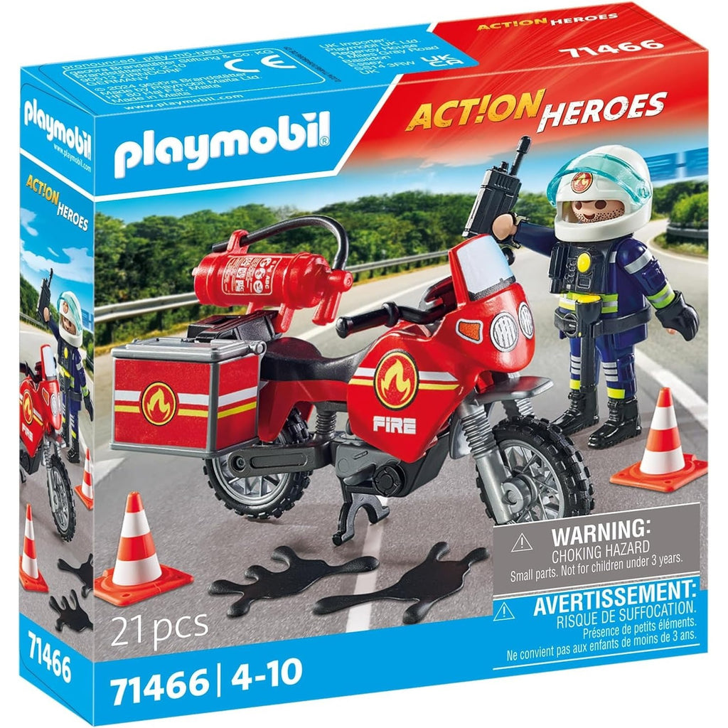 PLAYMOBIL Set Pompiers et Moto