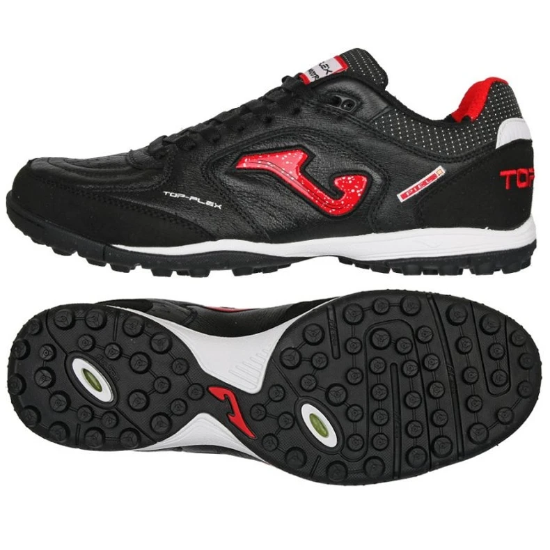 Joma Chaussures de futsal Top Flex Turf Noir/Rouge 43