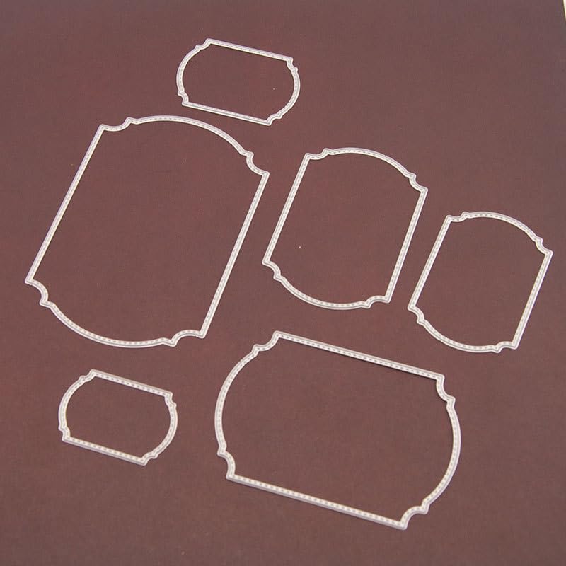 6 pcs / Set Tailles Différentes Dies de Cadres Rectangulaires Irréguliers à Emboîter Dies de Découpe Rectangulaires pour Création de Cartes et Scrapbooking Papeterie