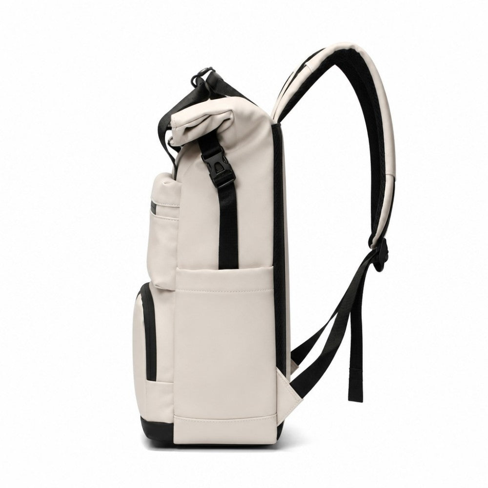 Sac à dos ordinateur portable 15,6 pouces à rabat supérieur déperlant grande capacité sac à dos multi-poches pour voyage trajet quotidien