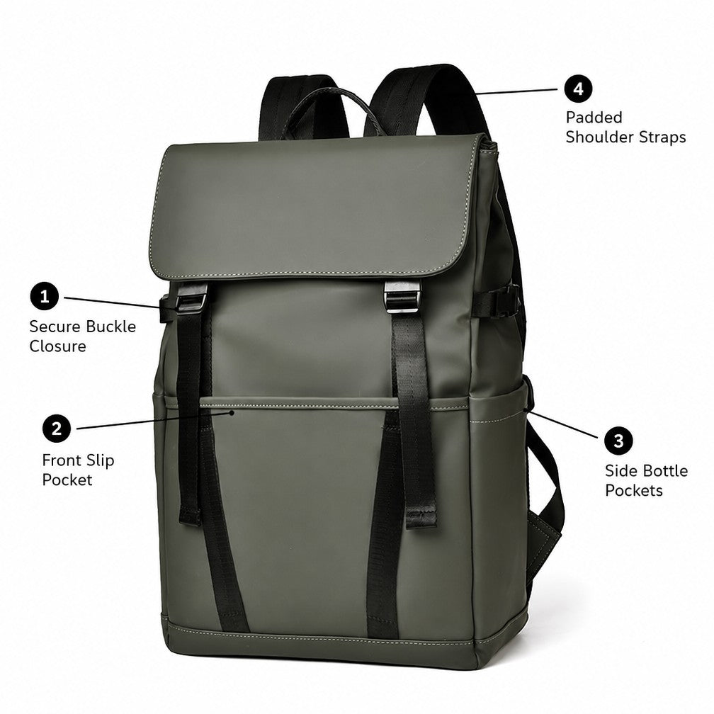 Sac à dos ordinateur portable Urban Flip Cover 15,6 pouces, Sac à dos multi-compartiments résistant à l'eau, Sac à dos de jour décontracté anti-rayures avec sangle pour bagages