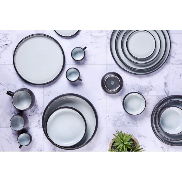 BJÖRN GOURMET Lot de 4 assiettes avec diamètre de 21,5 cm - Noir onyx