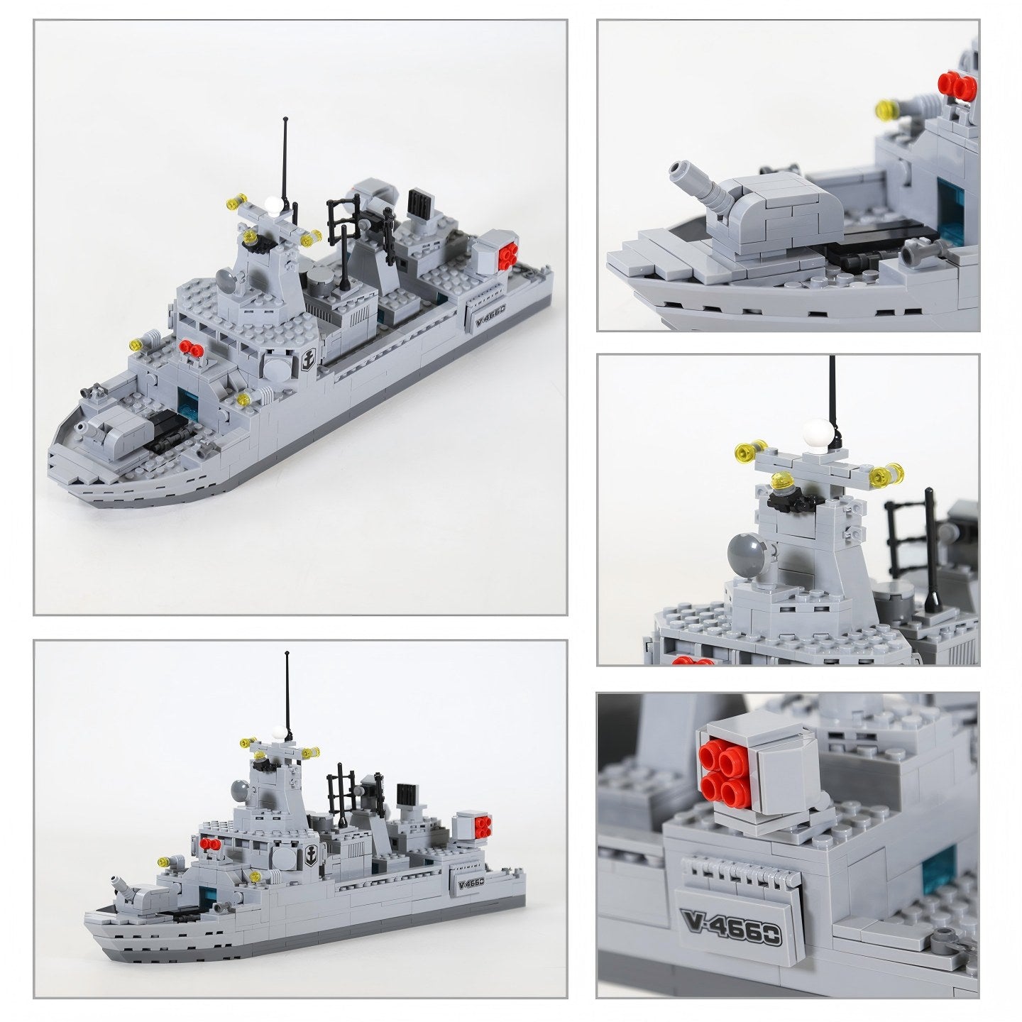 WANGE Destroyer 533 pièces Ensemble de blocs de construction pour constructeurs amateurs