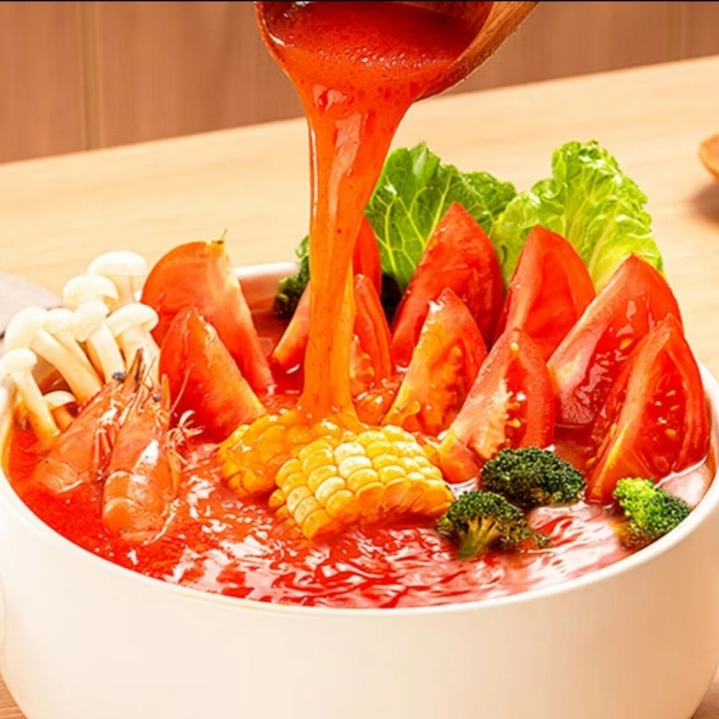 HAIDILAO Base de soupe pour fondue - Tomate pour une personne 125 g
