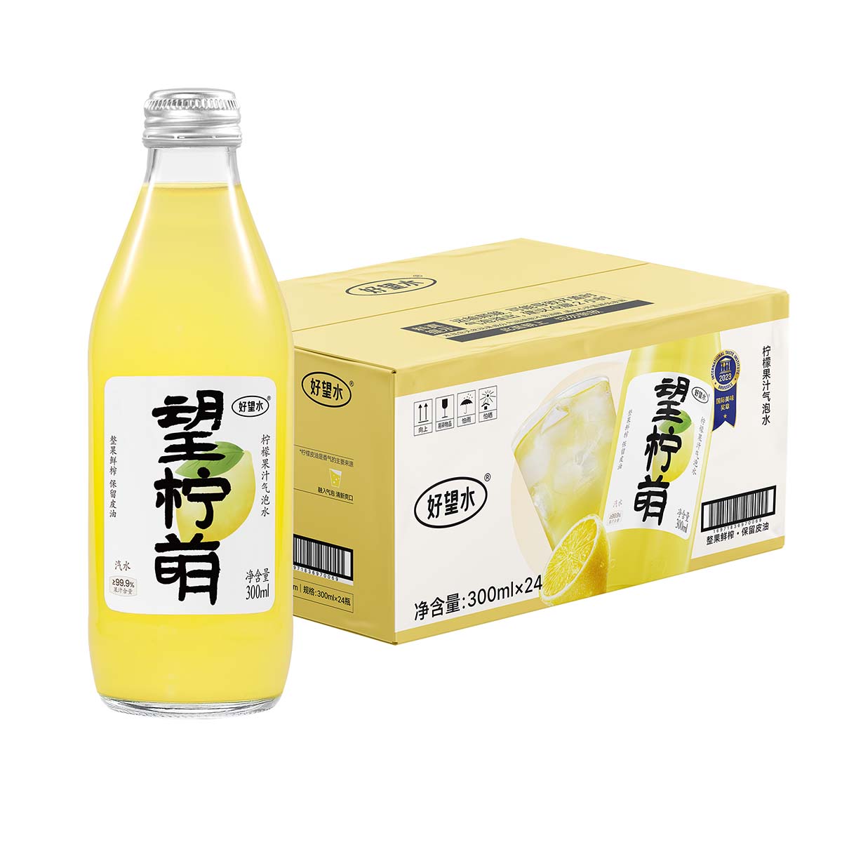 Hope water Wang Ning Meng Eau pétillante au jus de citron 300 ml * 24