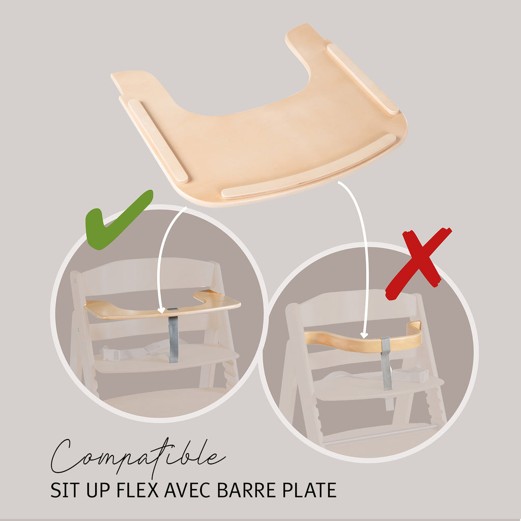 roba Plateau de repas en bois pour chaise haute Sit Up Flex
